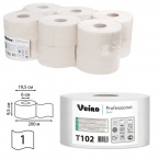 Туалетная бумага профессиональная 200 м, VEIRO Professional (Система T2), КОМПЛЕКТ 12 шт., Basic