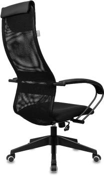 Кресло руководителя Бюрократ CH-607 черный TW-01 сетка/ткань с подголовником крестовина пластик