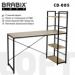 Стол на металлокаркасе BRABIX "LOFT CD-005",1200х520х1200 мм, 3 полки, цвет дуб натуральный, 641223