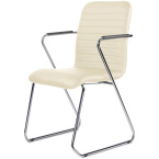 Стул офисный Easy Chair Честер бежевый (кожзаменитель, металл)