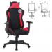 Игровое кресло для геймеров BRABIX GT Racer GM-101, подушка, ткань, черное/красное