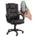 Кресло офисное BRABIX Bliss MS-004, 6 массажных модулей, экокожа, черное, 532522