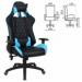 Игровое кресло для геймеров BRABIX "GT Master GM-110", две подушки, экокожа, черное/голубое