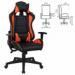 Игровое кресло для геймеров BRABIX "GT Racer GM-100", две подушки, экокожа, черное/оранжевое
