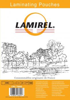 Пленка для ламинирования Lamirel А4 216х303мм 125мкм 100 шт., LA-78660