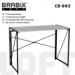 Складной стол на металлокаркасе складной, BRABIX "LOFT CD-002", 1000х500х750 мм, цвет дуб антик, 641213