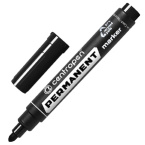 Маркер перманентный черный CENTROPEN 8566, ЧЕРНЫЙ, круглый наконечник, 2,5 мм, 5 8566 0112