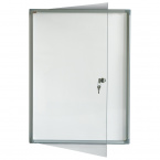 Доска-витрина для информации с дверцей магнитно-маркерная 3 листа А4, алюминиевая рамка, "2х3" GS43A4