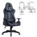 Игровое кресло для геймеров BRABIX "GT Carbon GM-120", две подушки, экокожа, черное/синее