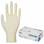 Перчатки медицинские латексные DERMAGRIP "Classic", D1504-10, КОМПЛЕКТ 50 пар (100 шт.), неопудренные, хлоринация