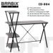 Стол на металлокаркасе BRABIX "LOFT CD-004", 1200х535х1110 мм, 3 полки, цвет дуб антик, 641219