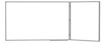 Доска двухэлементная настенная меловая BOARDSYS EcoBoard 120x225 двухэл.левая алюм. профиль