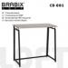 Компьютерный стол лофт на металлокаркасе складной, BRABIX "LOFT CD-001", 800х440х740 мм, цвет дуб антик, 641210