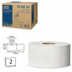 Туалетная бумага профессиональная 170 м, TORK (Система Т2), комплект 12 шт., Advanced, 2-слойная, белая  120231