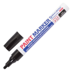 Маркер по металлу краска, лаковый (paint marker) 4 мм, черный, НИТРО-ОСНОВА, алюминиевый корпус, BRAUBERG PROFESSIONAL PLUS