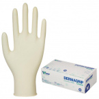 Перчатки медицинские латексные DERMAGRIP "Classic", D1502-10, КОМПЛЕКТ 50 пар (100 шт.), неопудренные, хлоринация
