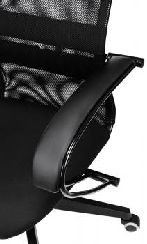 Кресло руководителя Бюрократ CH-607 черный TW-01 сетка/ткань с подголовником крестовина пластик