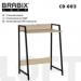 Стол на металлокаркасе BRABIX "LOFT CD-003", 640х420х840 мм, цвет дуб натуральный