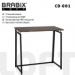 Компьютерный стол лофт на металлокаркасе складной, BRABIX "LOFT CD-001", 800х440х740 мм, цвет морёный дуб, 641209