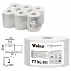 Туалетная бумага 125 м, VEIRO Professional (Система T2), комплект 12 шт., Comfort, 2-слойная