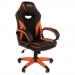 Игровое кресло для геймеров BRABIX "Accent GM-161", TW/экокожа, черное/оранжевое