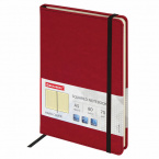 Бизнес-блокнот А5 (148x218 мм), BRAUBERG "Office", 111030, под кожу, 80 л., красный