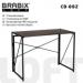 Складной стол на металлокаркасе складной, BRABIX "LOFT CD-002", 1000х500х750 мм, цвет морёный дуб, 641212