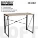 Складной стол на металлокаркасе складной, BRABIX "LOFT CD-002", 1000х500х750 мм, цвет дуб натуральный, 641214