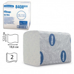 Туалетная бумага KIMBERLY-CLARK Kleenex, комплект 36 шт., Ultra, листовая, 200 л., 18,6х12,5 см, 2-слойная, диспенсер 601545
