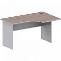 Easy Business эргономичный правый (темный дуб/серый, 1400х900х747 мм)