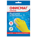латексные ОФИСМАГ, МНОГОРАЗОВЫЕ, хлопчатобумажное напыление, размер М (средний)