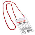 вертикальный БОЛЬШОЙ (120х90 мм), на красном шнурке 45 см, 2 карабина, ОФИСМАГ 235720, комплект 10 шт
